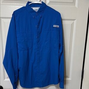 Columbia Royal Blue Long Sleeve Omni-shade Shirt